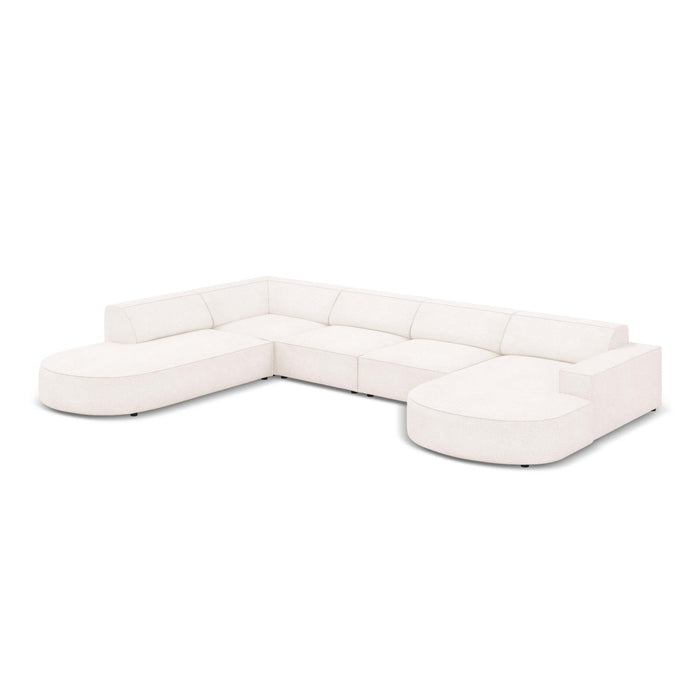 Micadoni Jodie U-bank Links Afgerond - Bouclé - Wit