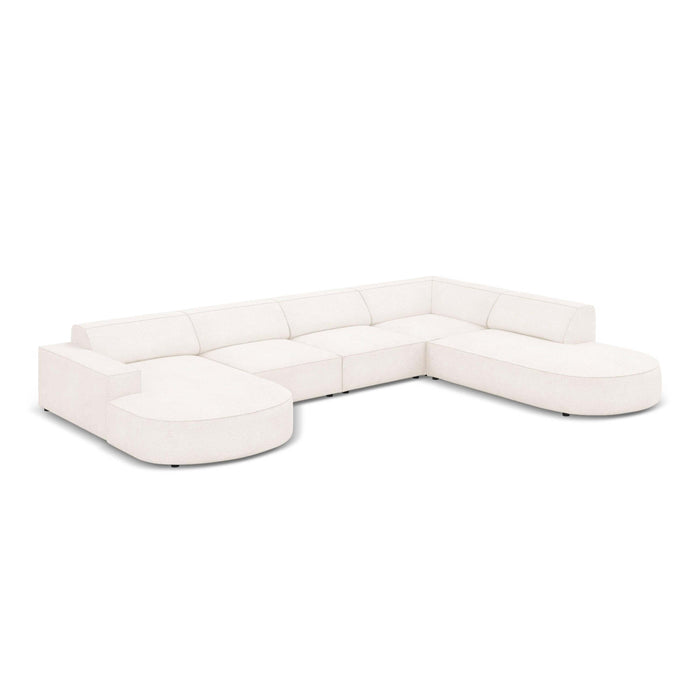 Micadoni Jodie U-bank Rechts Afgerond - Bouclé - Wit