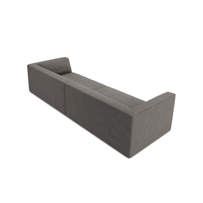 Windsor & Co Sao 4-zitsbank - Ribstof - Lichtgrijs