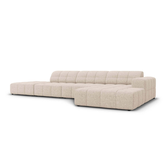 Cosmopolitan Design Chicago Hoekbank met Chaise Longue Rechts - Links Open - Chenille - Lichtbeige