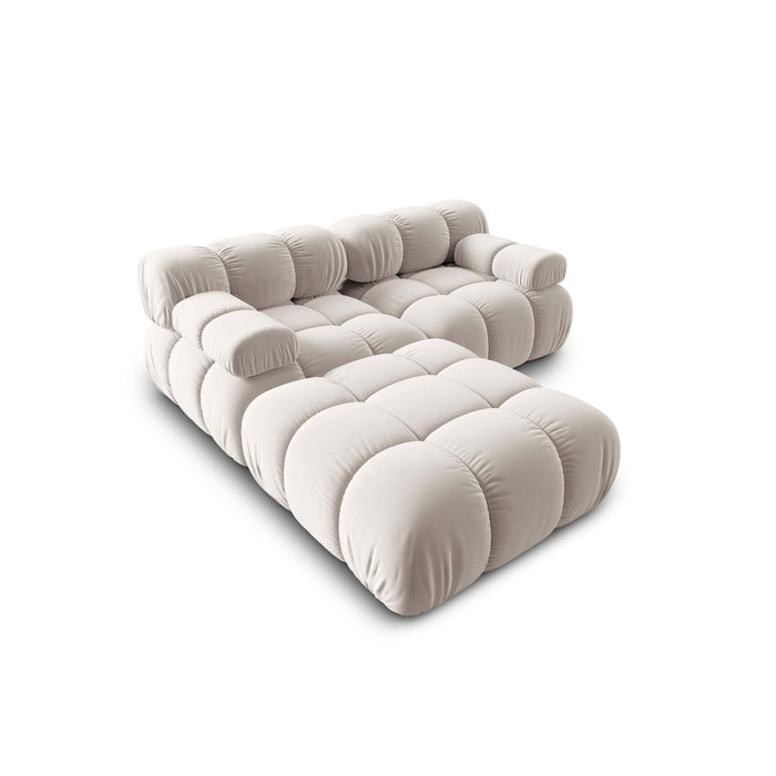 Milo Casa Tropea Modulaire 2-zitsbank met Hocker - Lichtbeige