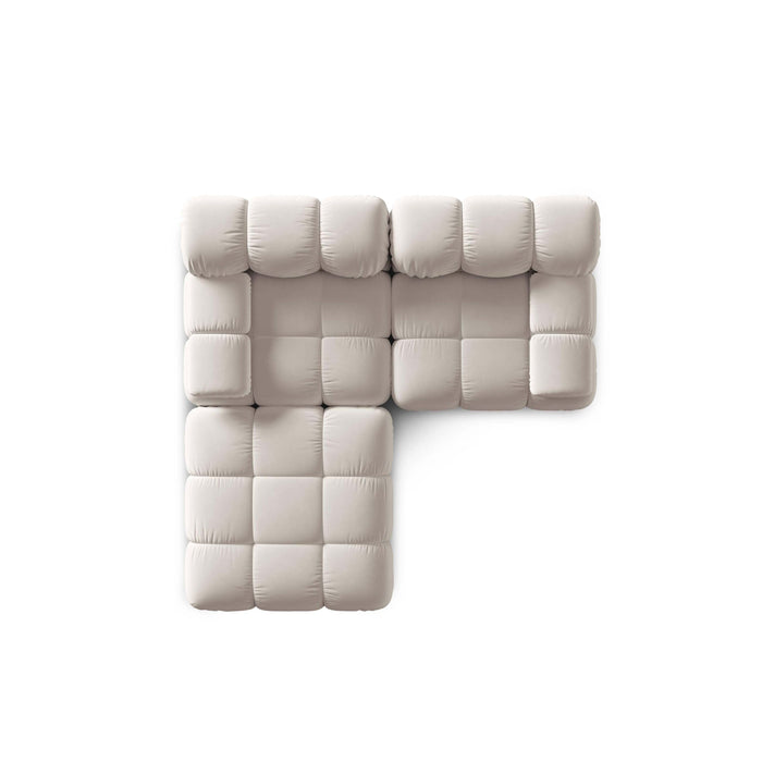 Milo Casa Tropea Modulaire 2-zitsbank met Hocker - Lichtbeige