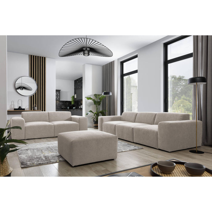 NADUVI Collection Nina 2-zitsbank - Ribstof - Crème