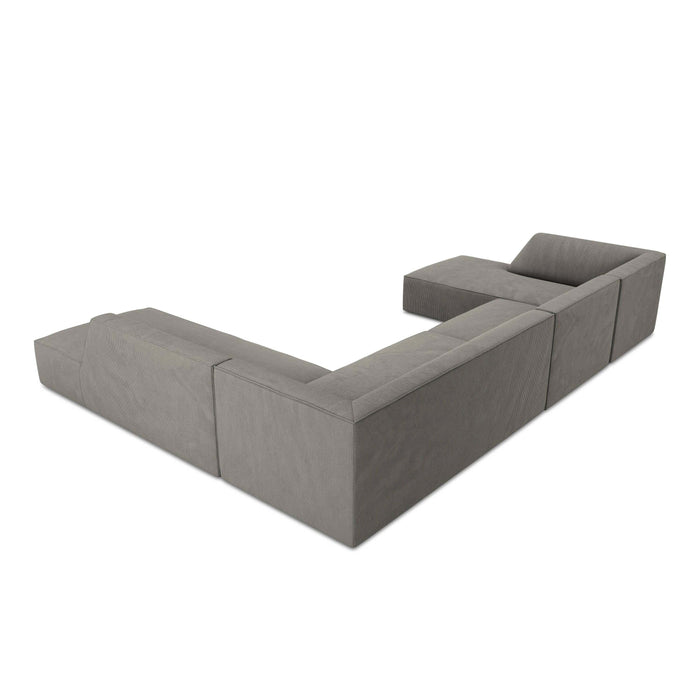 Windsor & Co Sao U-bank - Hoek Rechts - Ribstof - Lichtgrijs