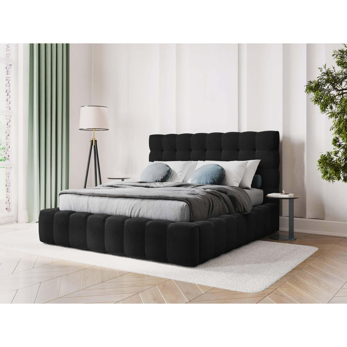 Cosmopolitan Design Bali Bedframe met Opbergruimte - 200 x 200 cm - Zwart