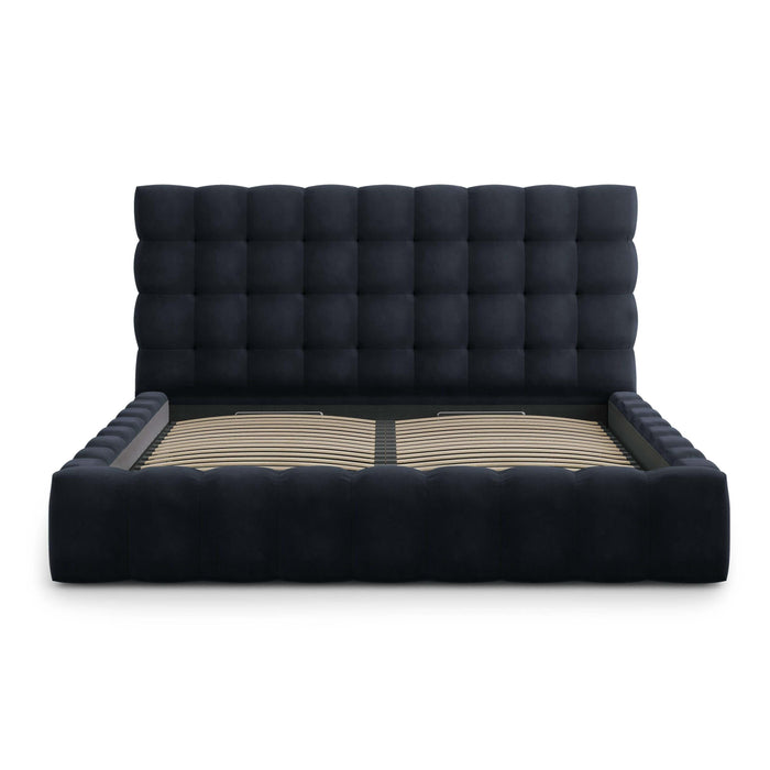 Cosmopolitan Design Bali Bedframe met Opbergruimte - 200 x 200 cm - Donkerblauw