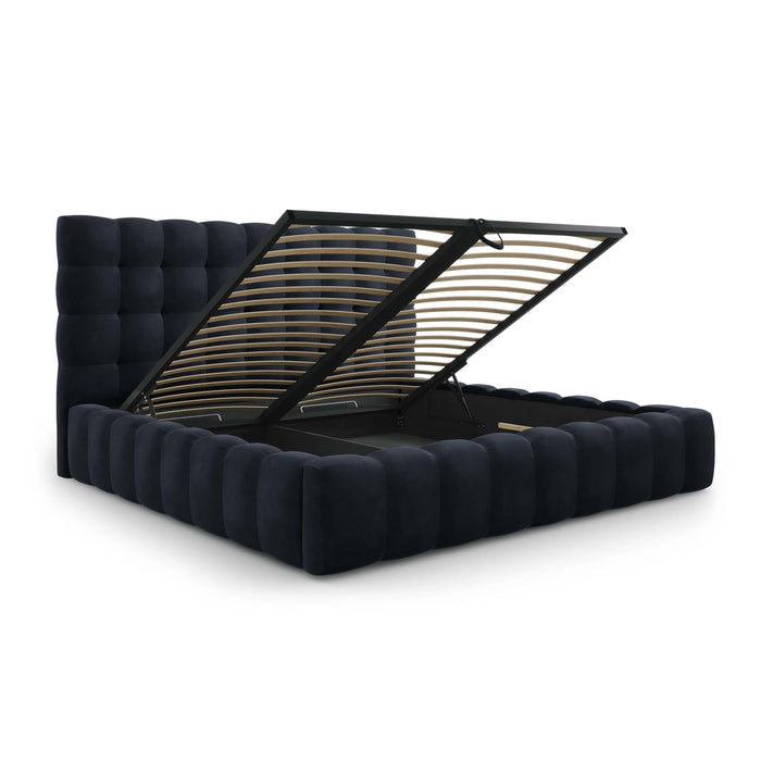 Cosmopolitan Design Bali Bedframe met Opbergruimte - 200 x 200 cm - Donkerblauw