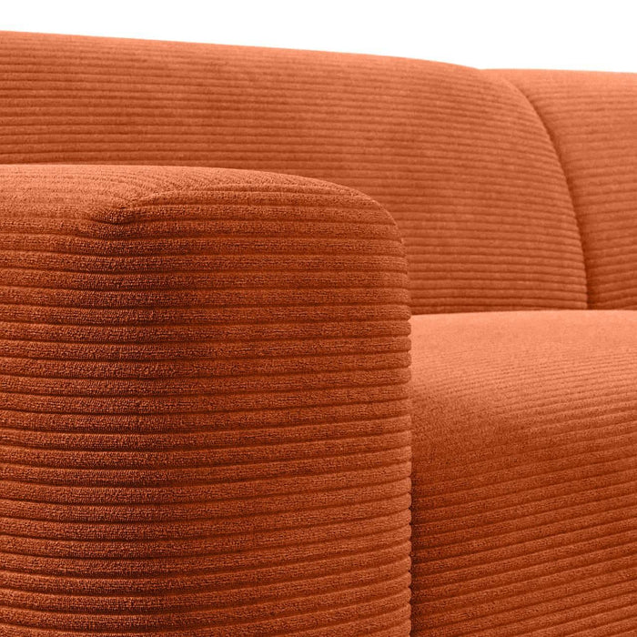 NADUVI Collection Nina Big Hoekbank Links - Ribstof - Terra Cotta