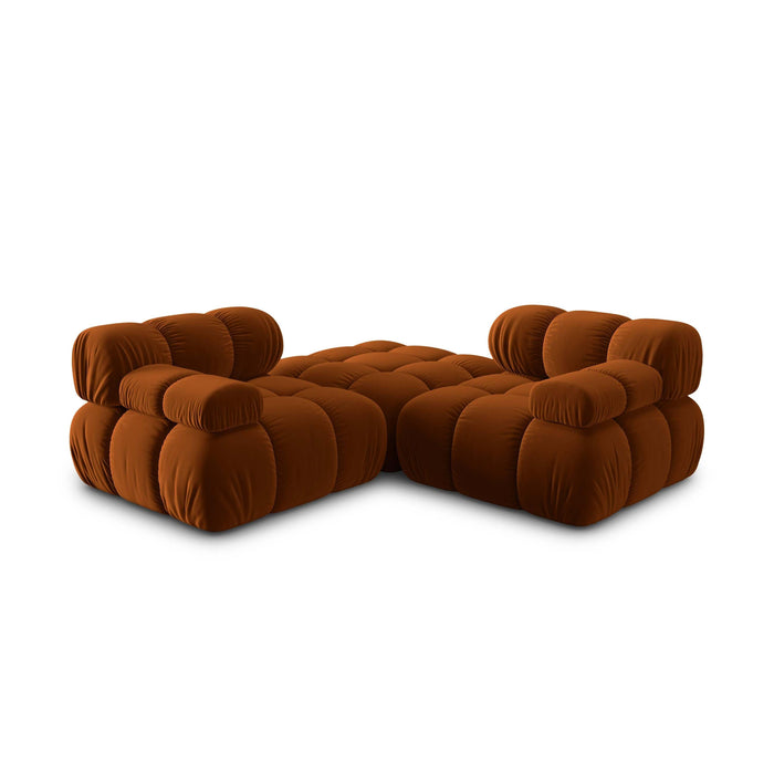 Milo Casa Tropea Modulaire 2-zitsbank met Hocker - Terracotta