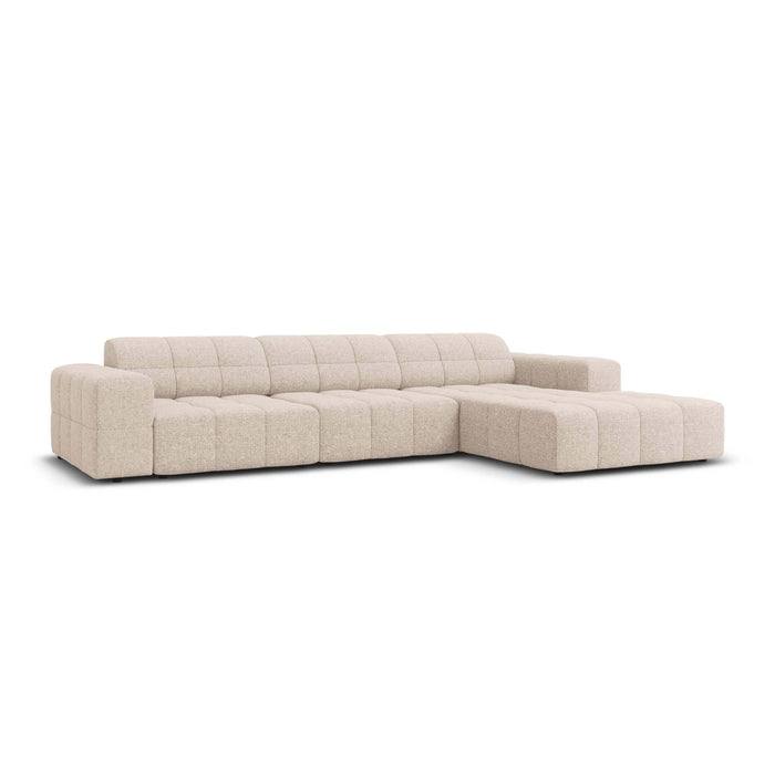 Cosmopolitan Design Chicago Hoekbank met Chaise Longue Rechts - Chenille - Lichtbeige