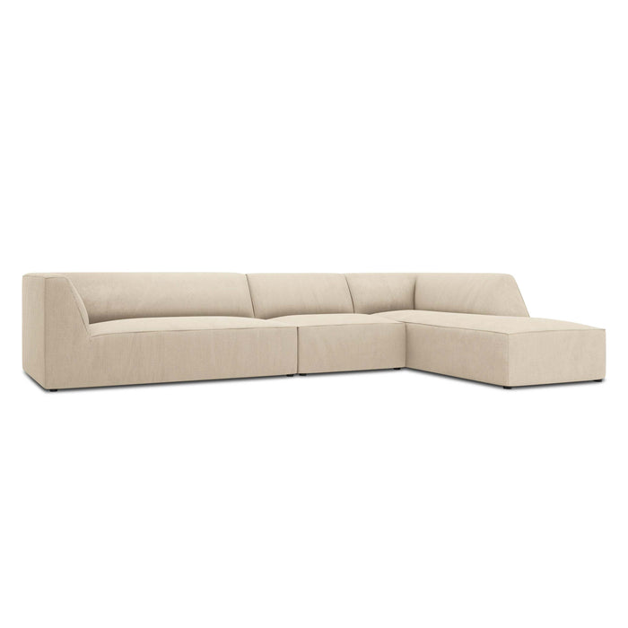 Windsor & Co Sao Hoekbank met Chaise Longue Rechts - 5-zits - Ribstof - Lichtbeige