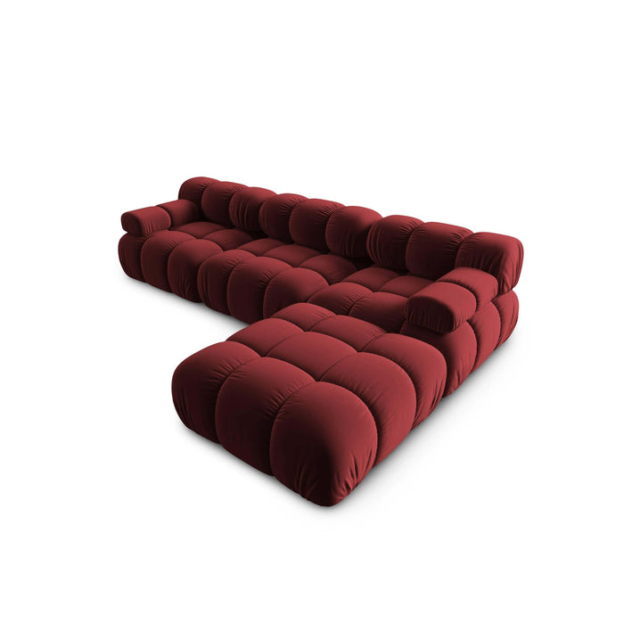 Milo Casa Tropea Modulaire Modulaire 3-zitsbank met Hocker - Bordeauxrood