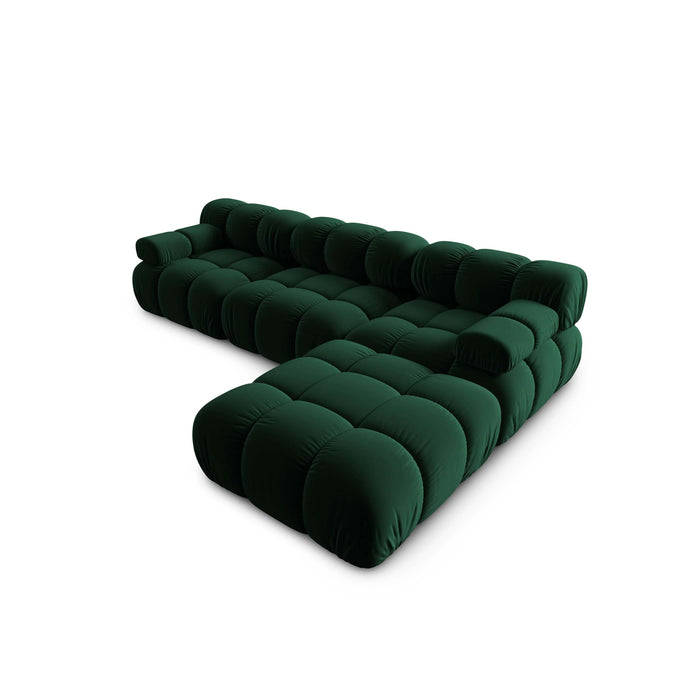 Milo Casa Tropea Modulaire Modulaire 3-zitsbank met Hocker - Flessengroen