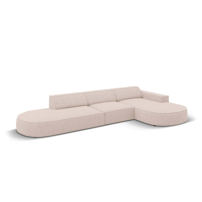 Micadoni Jodie Hoekbank Rechts Afgerond - Links Open 5-zits - Chenille - Kiezelgrijs