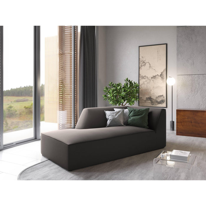 Windsor & Co Sao Chaise Longue Links - Velvet - Donkergrijs