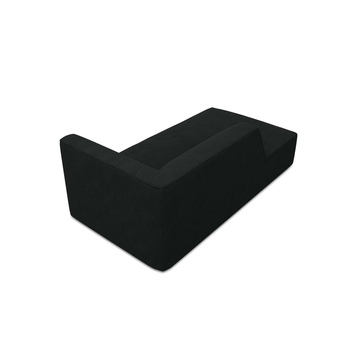 Windsor & Co Sao Chaise Longue Links - Ribstof - Zwart