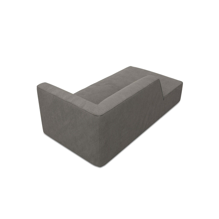 Windsor & Co Sao Chaise Longue Links - Ribstof - Lichtgrijs