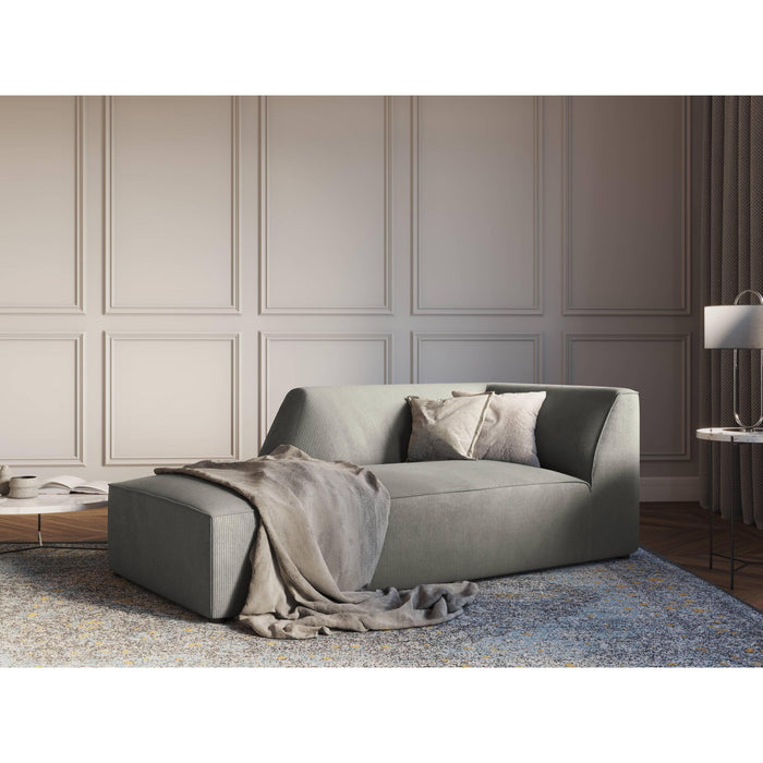 Windsor & Co Sao Chaise Longue Links - Ribstof - Lichtgrijs