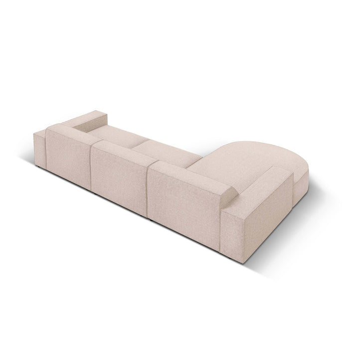 Micadoni Jodie Hoekbank Links Afgerond 4-zits - Chenille - Kiezelgrijs