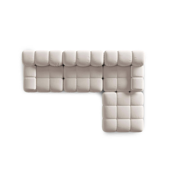 Milo Casa Tropea Modulaire Modulaire 3-zitsbank met Hocker - Lichtbeige