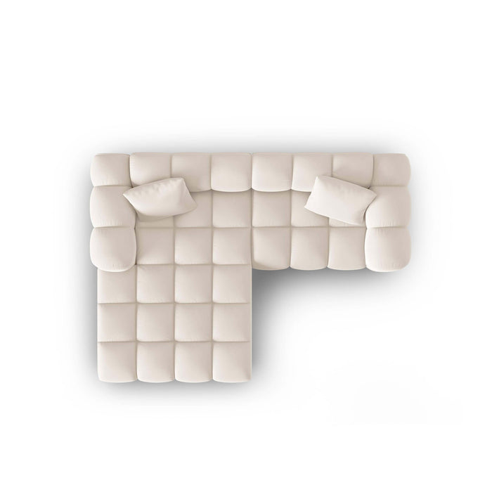 Windsor & Co Halley Hoekbank met Chaise Longue 3-zits - Links - Crème