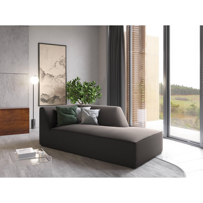 Windsor & Co Sao Chaise Longue Rechts - Velvet - Donkergrijs