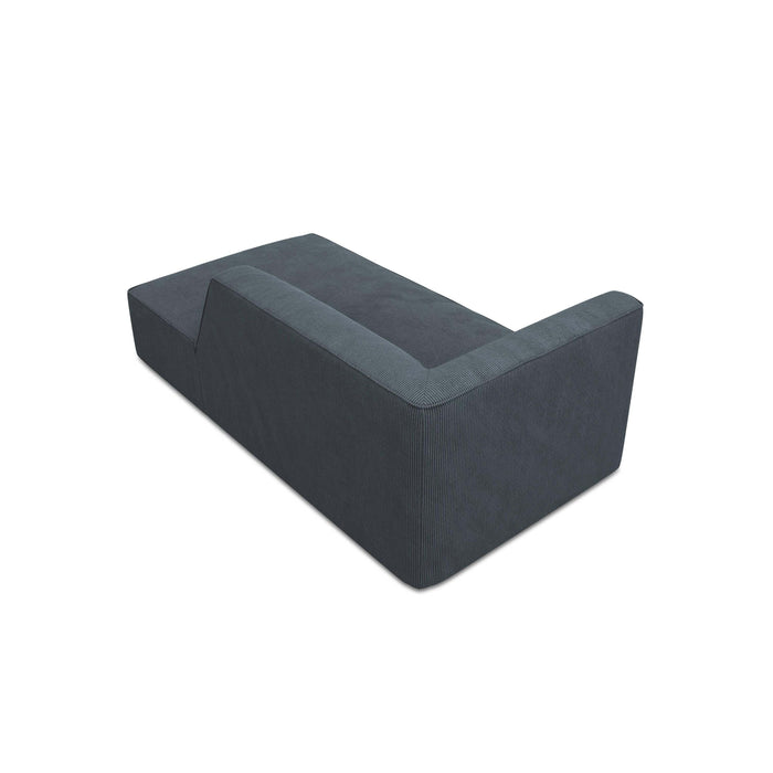 Windsor & Co Sao Chaise Longue Rechts - Ribstof - Blauw