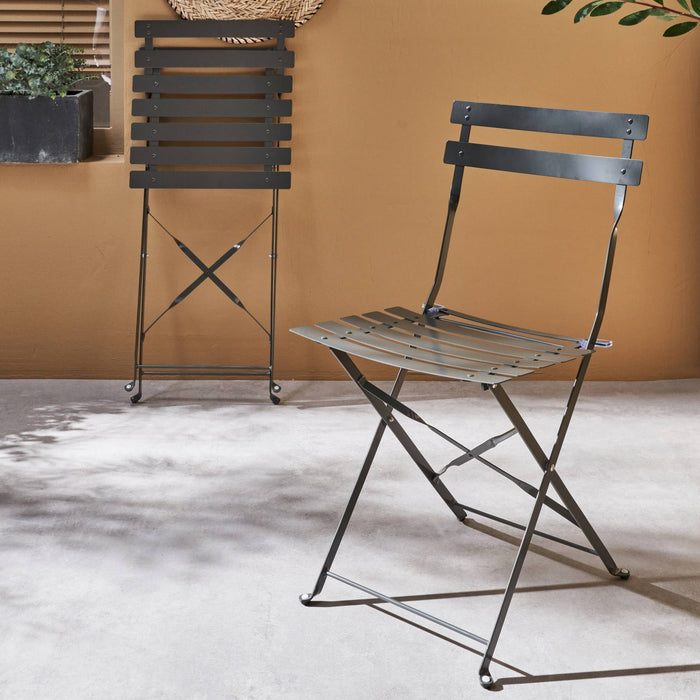 sweeek - Metalen inklapbare tuinstoel (set van 2)