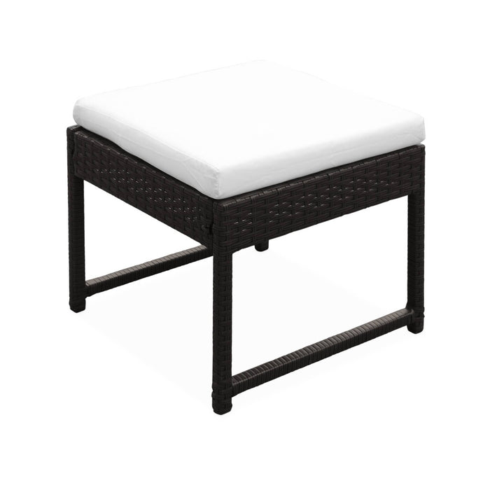 sweeek - Set van 4 poefs voor tuintafel