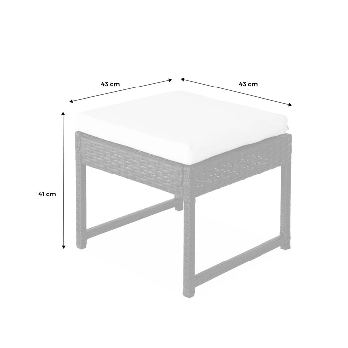 sweeek - Set van 4 poefs voor tuintafel