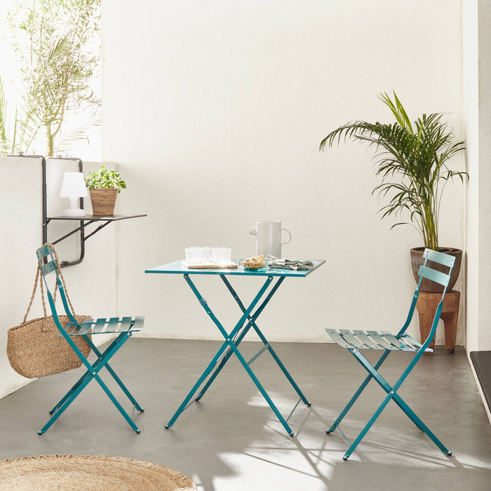 sweeek - Vierkante bistroset 2 stoelen