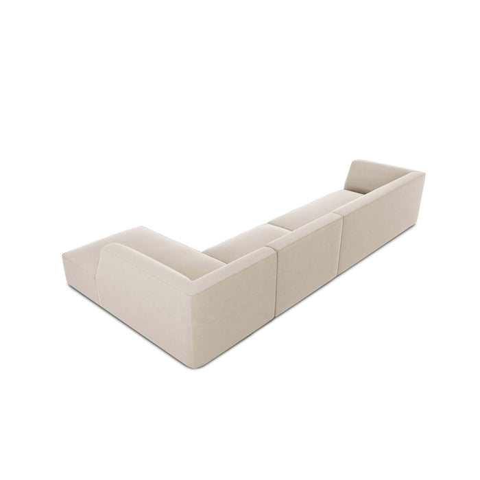 Windsor & Co Sao Hoekbank met Chaise Longue Rechts - 5-zits - Velvet - Beige