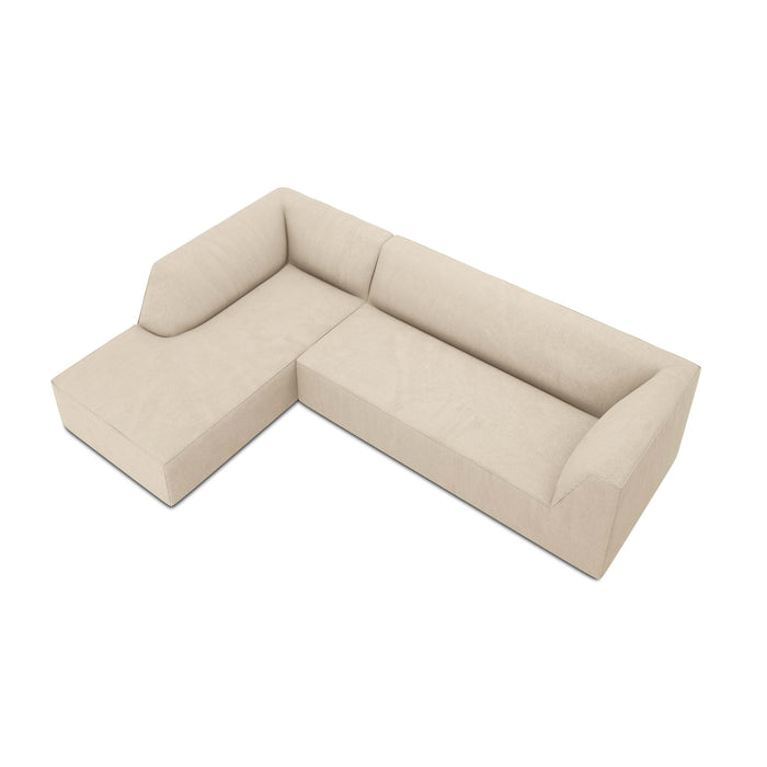 Windsor & Co Sao Hoekbank met Chaise Longue Links - 4-zits - Ribstof - Lichtbeige