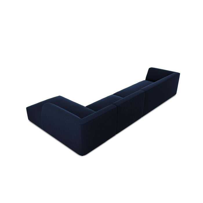 Windsor & Co Sao Hoekbank met Chaise Longue Rechts - 5-zits - Velvet - Koningsblauw
