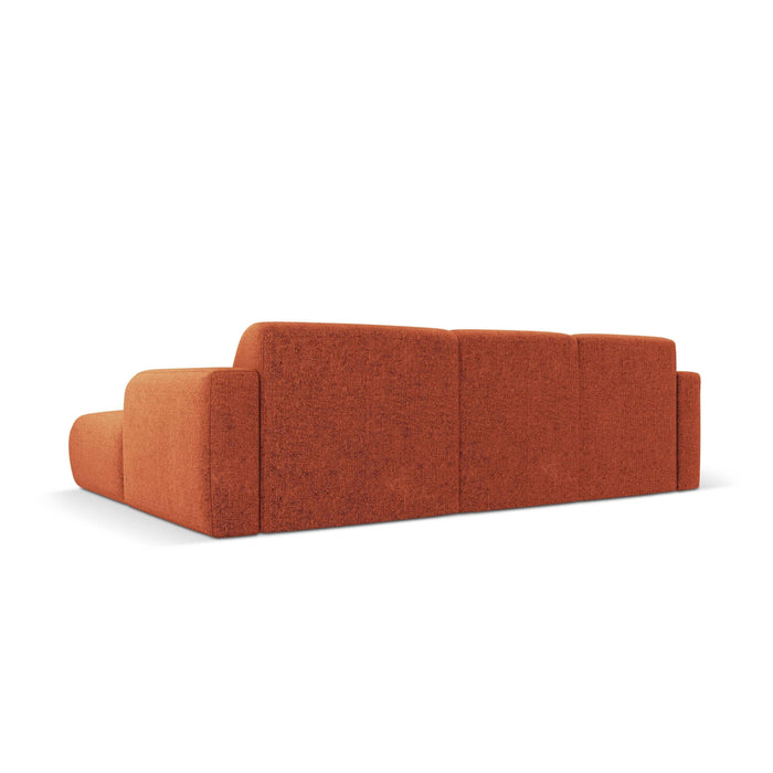 Windsor & Co Lola Hoekbank met Chaise Longue Rechts - Chenille - Terracotta