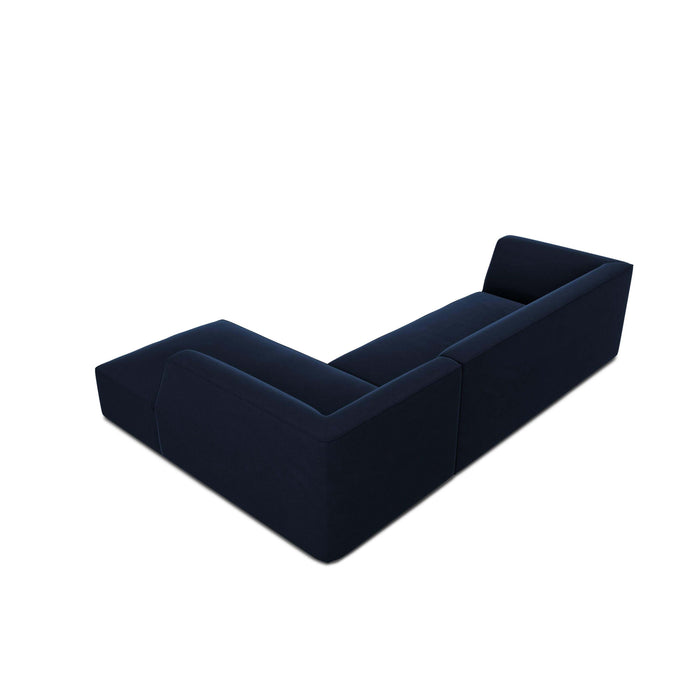 Windsor & Co Sao Hoekbank met Chaise Longue Rechts - 4-zits - Velvet - Koningsblauw
