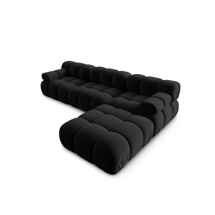 Milo Casa Tropea Modulaire Modulaire 3-zitsbank met Hocker - Zwart