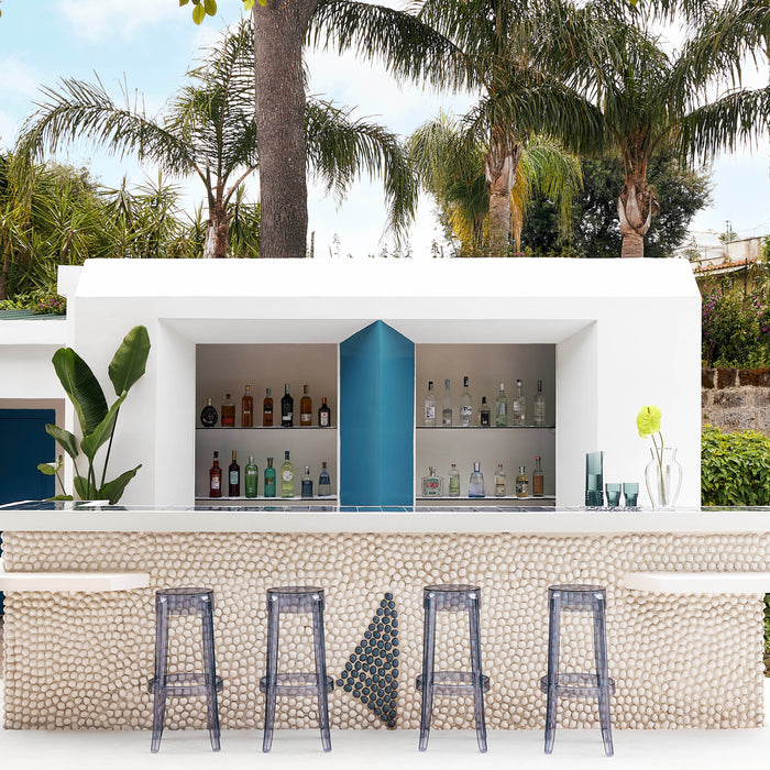 Kartell Charles Ghost Barkruk - Poederblauw