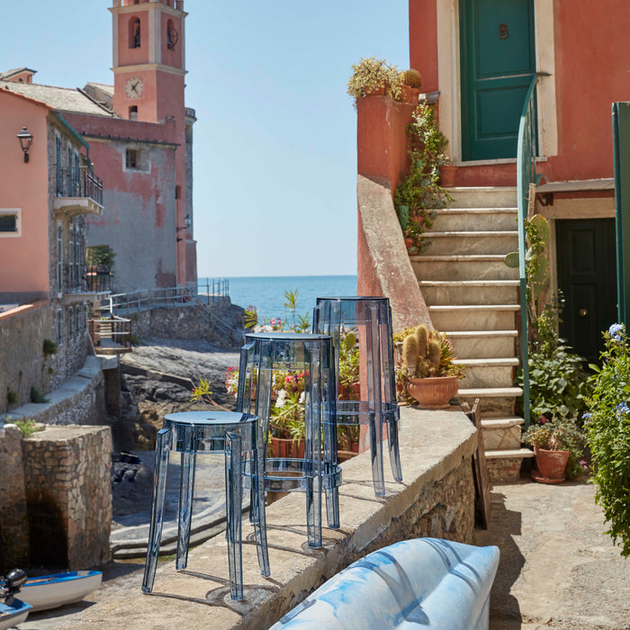 Kartell Charles Ghost Barkruk - Poederblauw