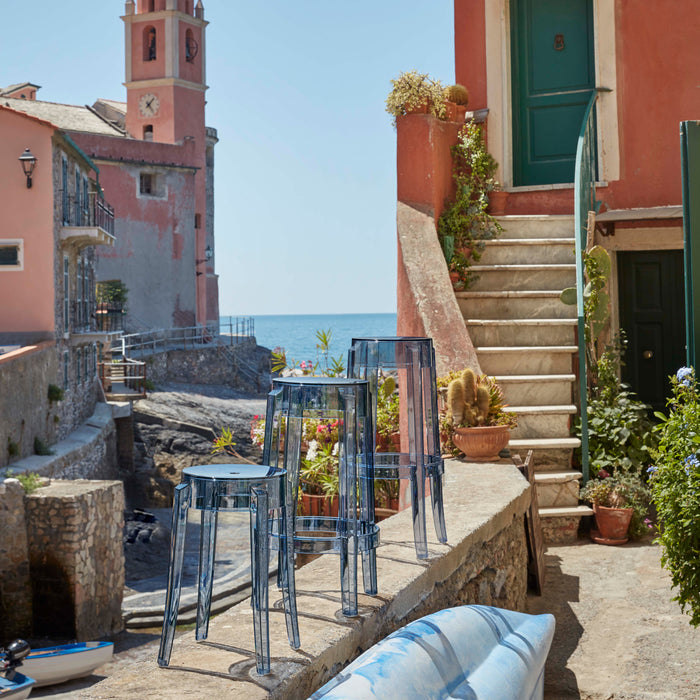 Kartell Charles Ghost Barkruk - Poederblauw