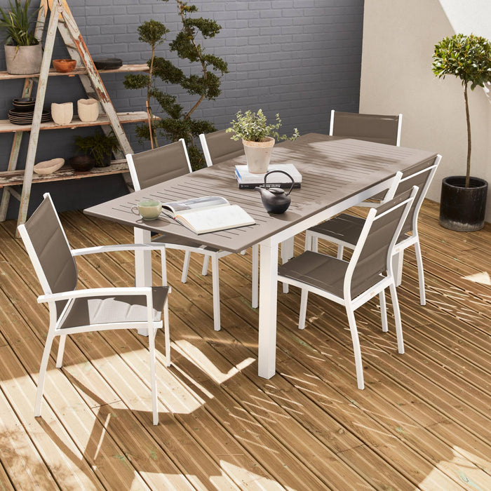 sweeek - Aluminium tuinset 6 plaatsen