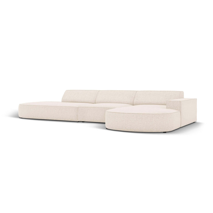 Micadoni Jodie Hoekbank Rechts Afgerond - Links Open 5-zits - Chenille - Crème