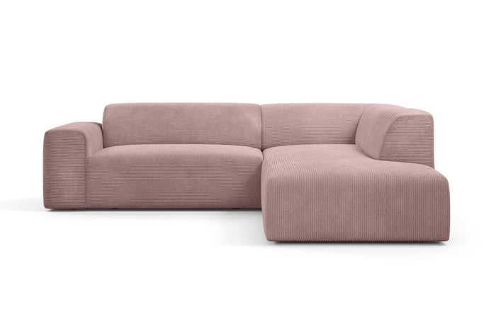 NADUVI Collection Nina Big Hoekbank Rechts - Ribstof - Lila