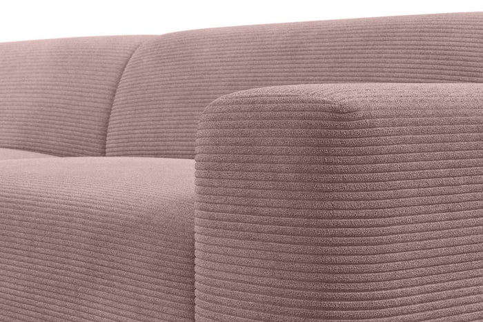 NADUVI Collection Nina Big Hoekbank Rechts - Ribstof - Lila