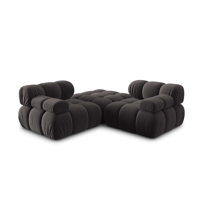 Milo Casa Tropea Modulaire 2-zitsbank met Hocker - Donkergrijs