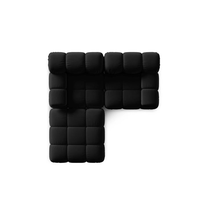 Milo Casa Tropea Modulaire 2-zitsbank met Hocker - Zwart