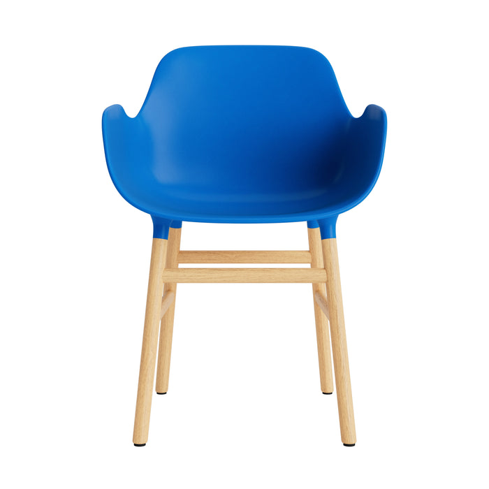 Normann Copenhagen Form Stoel met Armleuning - Eiken - Bright Blue