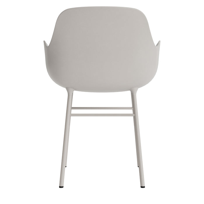 Normann Copenhagen Form Stoel met Armleuning - Staal - Warm Grijs