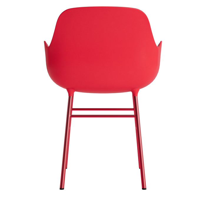 Normann Copenhagen Form Stoel met Armleuning - Staal - Bright Red