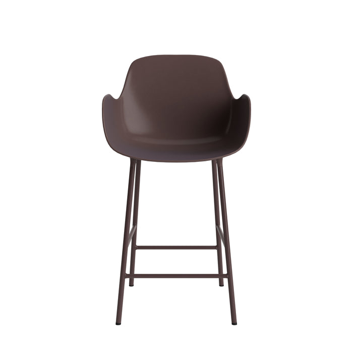 Normann Copenhagen Form Barkruk High 75 cm met Armleuning - Staal - Bruin